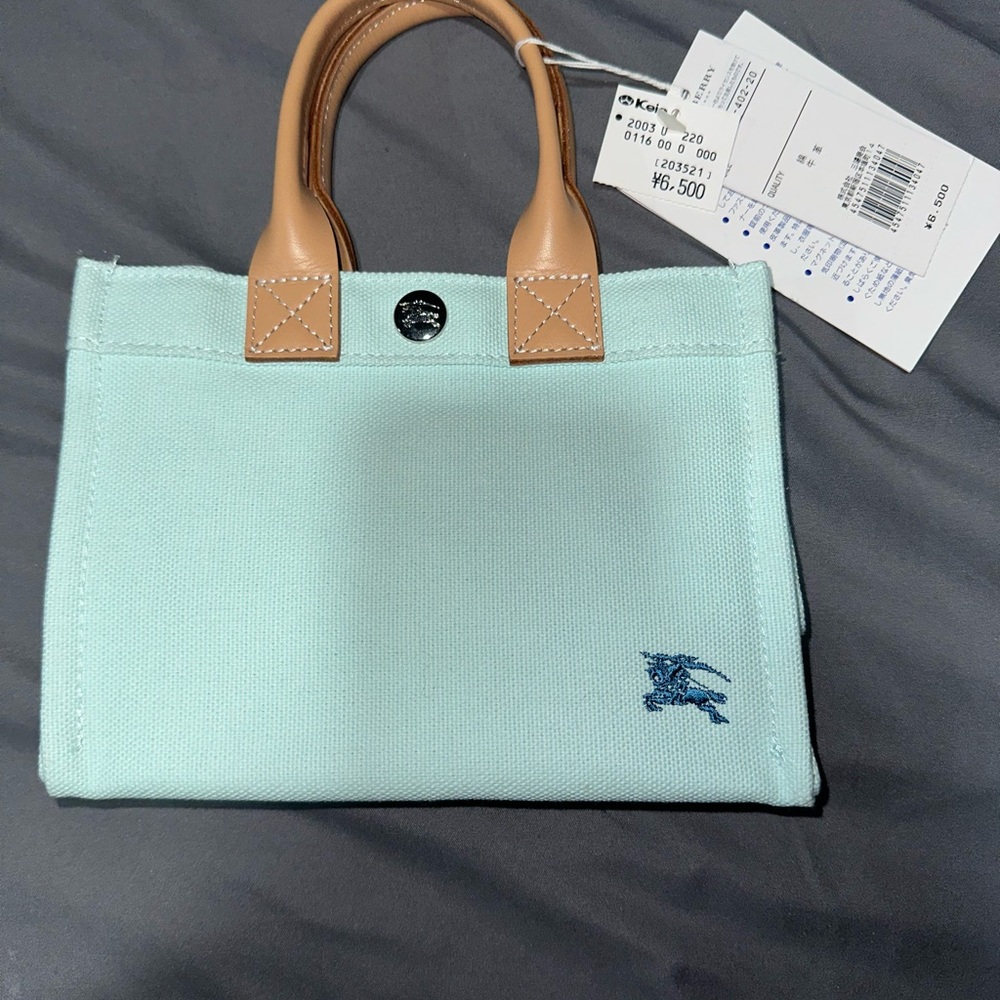 Rare Burberry Blue Label Canvas Mini Tote Bag BRAND NEW WITH TAGS
